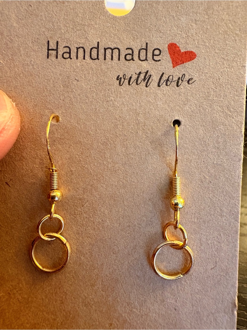 Gold Plated 925 Silver French Wire Circle Earrings